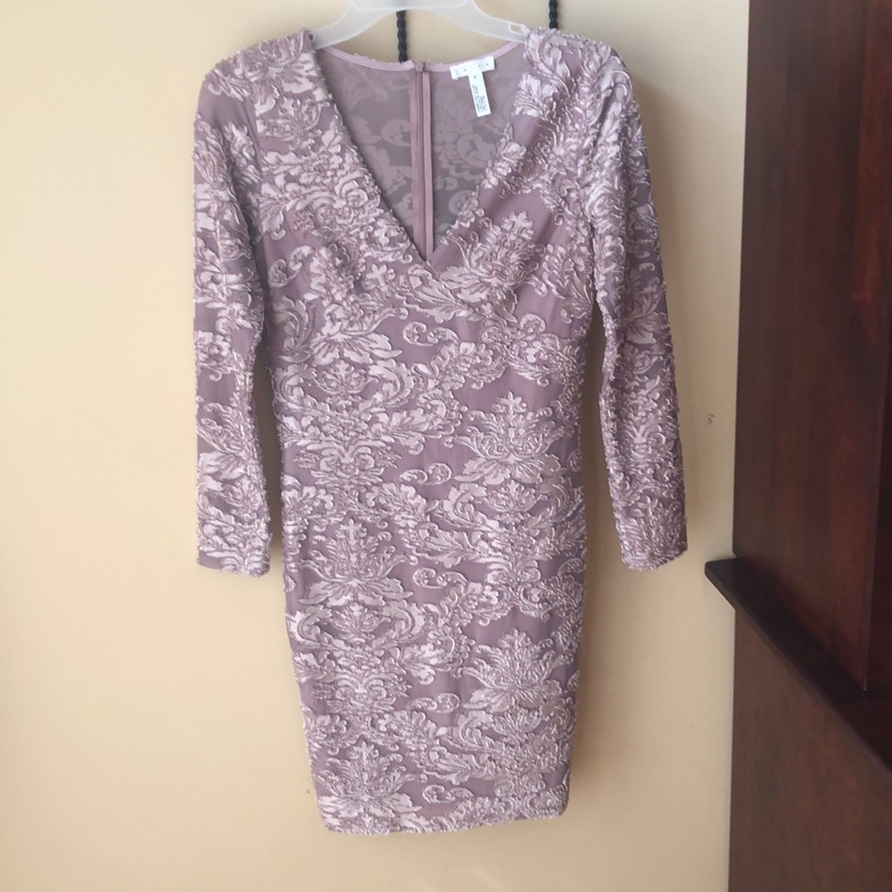 Purple floral patterned Leith dress